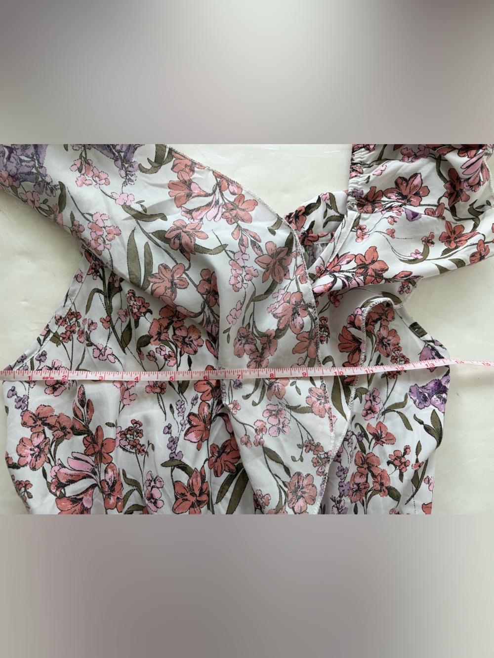 Streetwear Society White Floral Maxi Dress with Pink & Purple Print - Picture 6 of 7